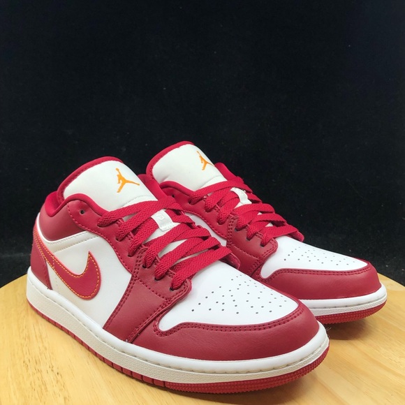 Brand New Nike Air Jordan Low Cardinal Red Light Curry White 553558-607 - Picture 3 of 8